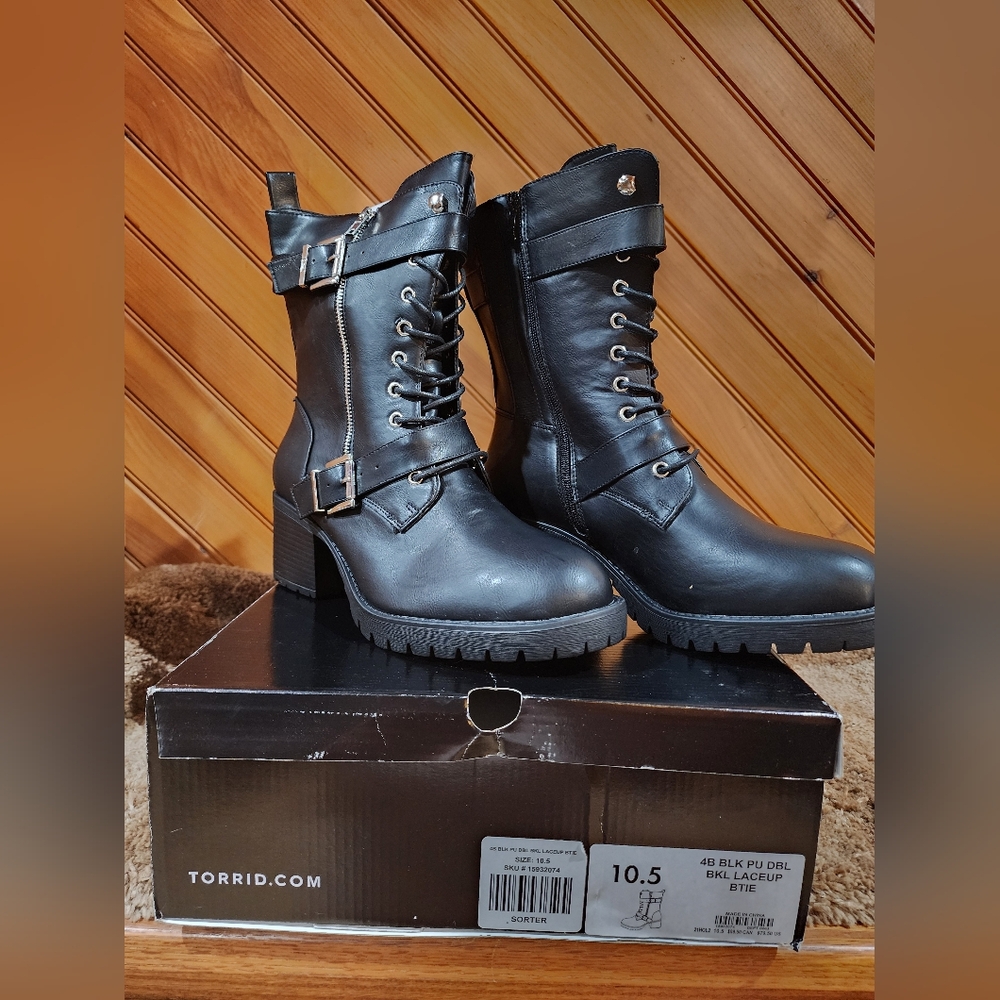 Torrid Black Laceup Boot